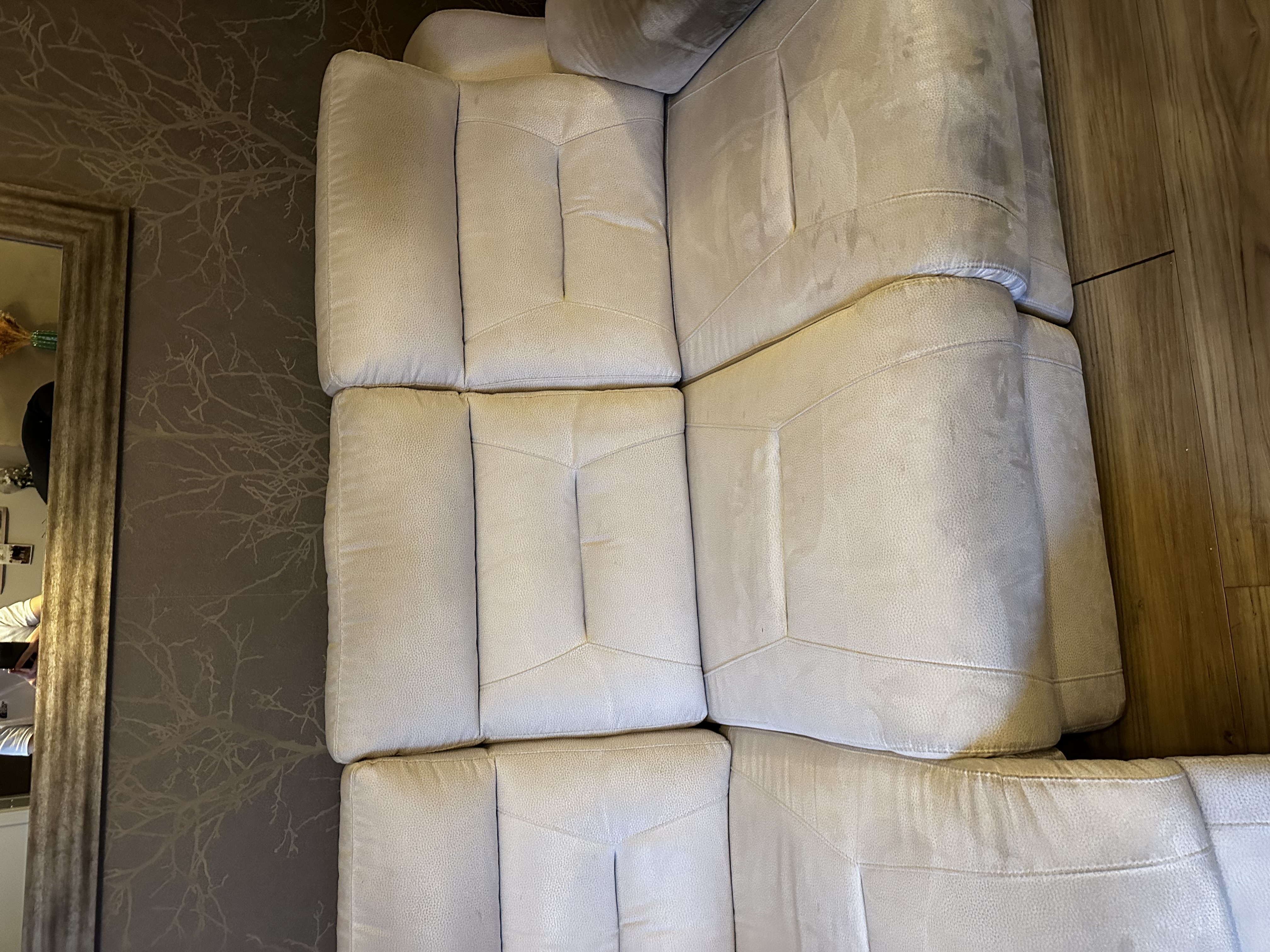 Canapé d'angle avant nettoyage Vannes MORBRILLANT